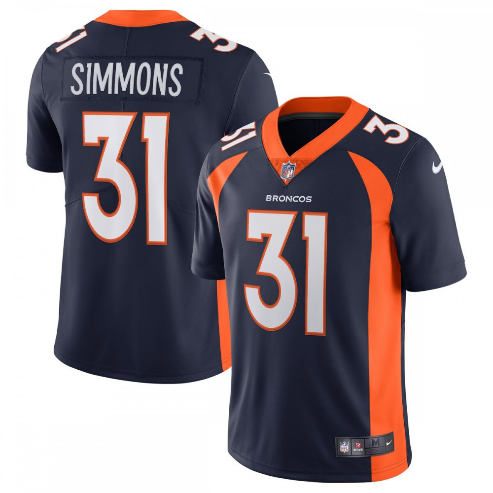 Justin Simmons Denver Broncos Nike Alternate Vapor Limited Jersey - Navy-Profan Arena